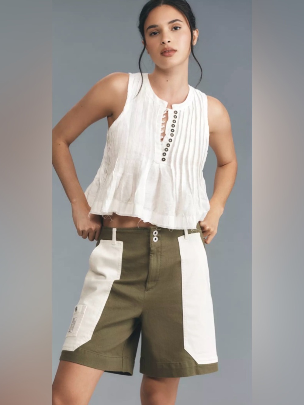 ✨ Maeve Colorblock Utility Shorts Size 29 NWT‎ Anthropologie ✨